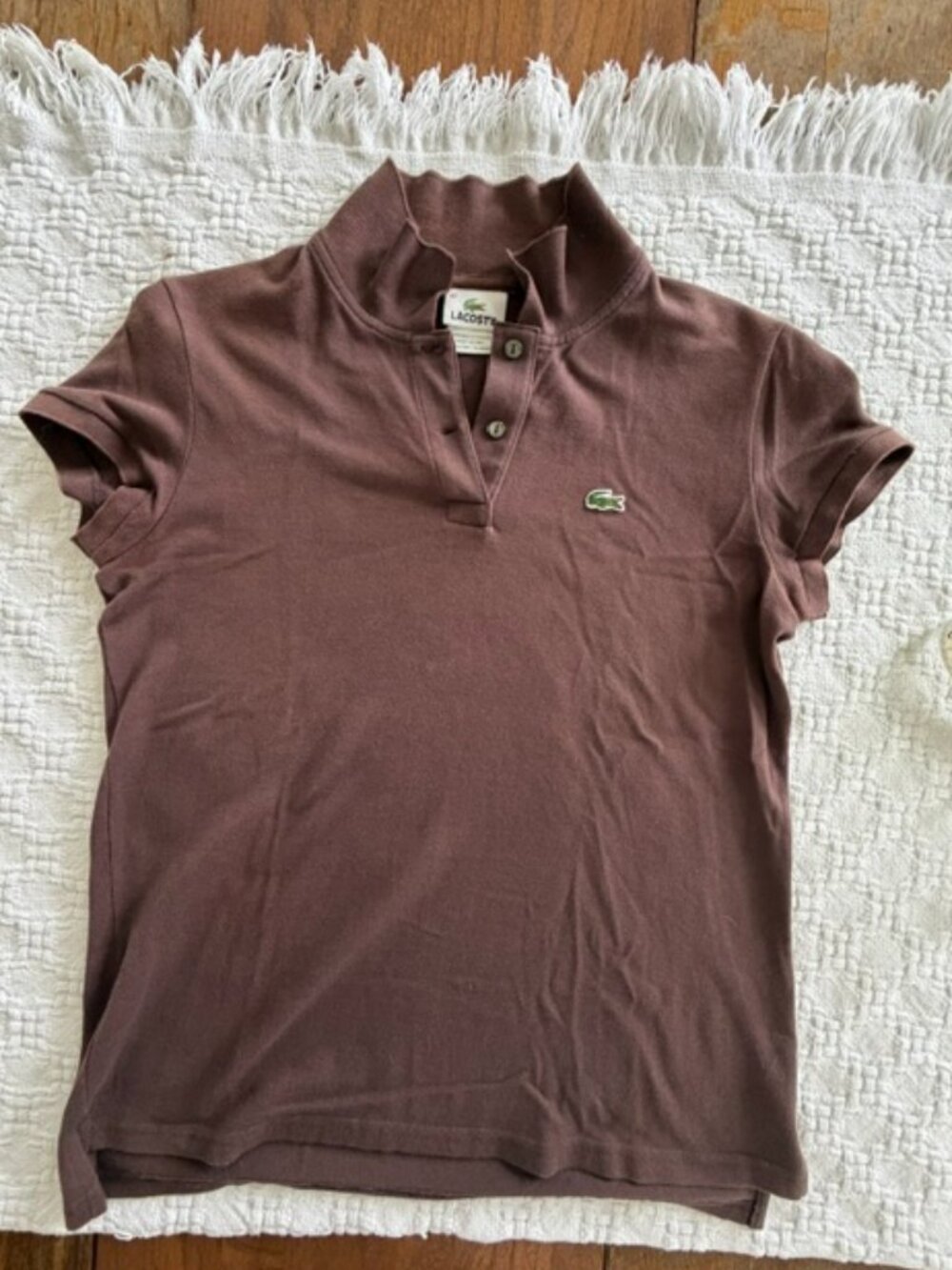 Lacoste brown polo shirt size 42